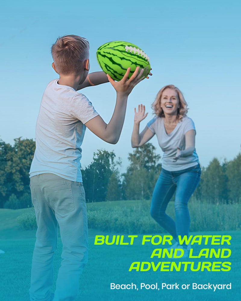 Watermelon Ball كرة البطيخ على حمام السباحة وكرة القدم الشاطئية (9 بوصة) - كرة قدم متينة مقاومة للماء مع قبضة قوية للأطفال والمراهقين والبالغين والمرح العائلي لحمام السباحة والشاطئ والبحيرة واللعب في الهواء الطلق وألعاب حمام السباحة - Image 3